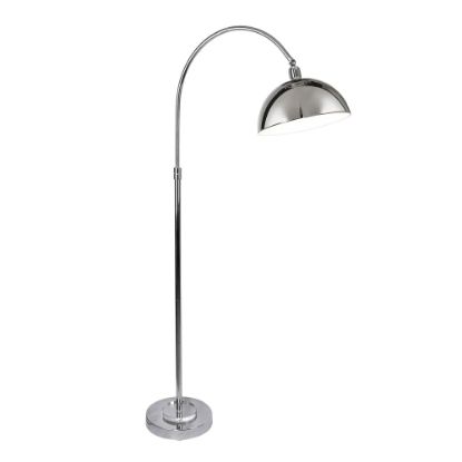 Picture of LumiSource Emery Floor Lamp, 63inH, Clear K9 Crystal/White/Polished Nickel