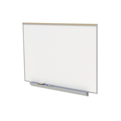 Picture of Ghent Magnetic White Board, Porcelain, 48in x 144in, White, Silver Aluminum Frame