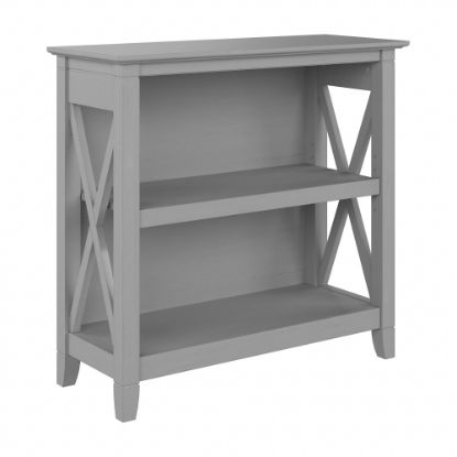 Picture of Bush Furniture Key West Small 30inH 2-Shelf Bookcase, Cape Cod Gray, Standard Delivery