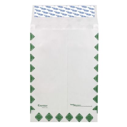 Picture of Quality Park Dupont Tyvek Grip-Seal Expansion Envelopes, Open End, 14 Lb, First Class, 10in x 13in x 1 1/2in, Self-Adhesive, White, Box Of 100