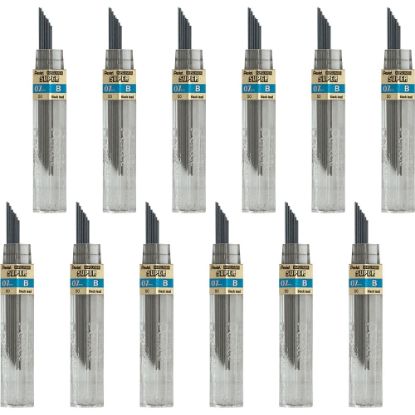 Picture of Pentel Super Hi-Polymer Leads - 0.7 mmMedium Point - B - Black - 144 / Box