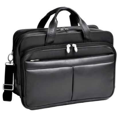 Picture of McKlein Walton Leather Expandable Briefcase, Black