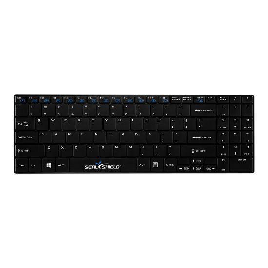 Picture of Seal Shield Clean Wipe Waterproof - Keyboard - wireless - 2.4 GHz - QWERTY - US English - black