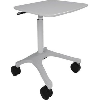 Picture of Anthro Zido 25, Adjustable-Height Cart, Heavy Load - 150 lb Capacity - 4 Casters - 4in Caster Size - Medium Density Fiberboard (MDF), Cast Metal - 25in Width x 25.8in Depth x 40in Height - Steel Frame - Cool Gray