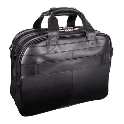 Picture of McKlein Damen Detachable-Wheeled Leather Laptop Case, Black