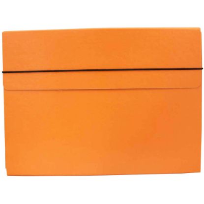 Picture of JAM Paper Strong Kraft Portfolio With Elastic Closure, 9 1/4in x 12 1/2in, Orange