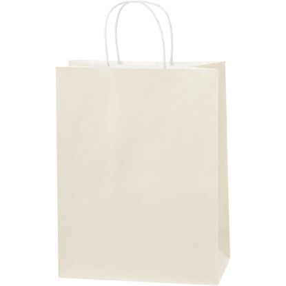 Picture of Partners Brand Tinted Paper Shopping Bags, 13inH x 10inW x 5inD, French Vanilla, Case Of 250