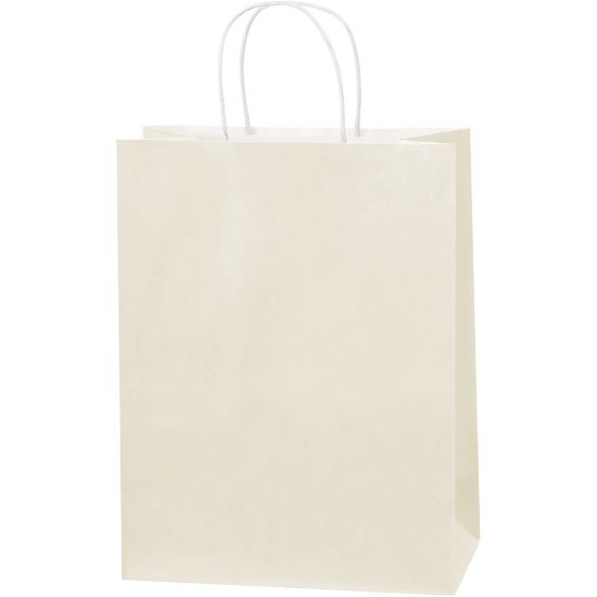 Picture of Partners Brand Tinted Paper Shopping Bags, 13inH x 10inW x 5inD, French Vanilla, Case Of 250