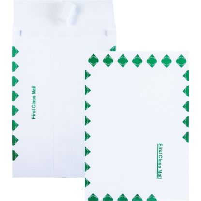 Picture of Quality Park SHIP-lite 1st Class 10in x 10in x 1-1/2in Expansion Envelopes, Self-Adhesive Closure, White, Pack Of 100