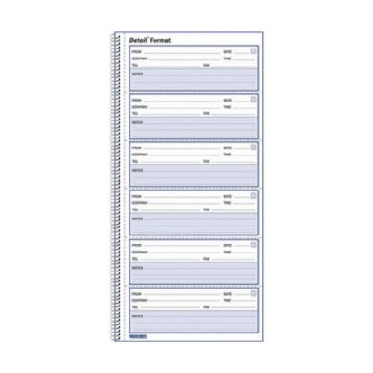 Picture of Rediform Voice Mail Log Book, 5 5/8in x 10 5/8in, 600 Sheets, 50% Recycled, Blue