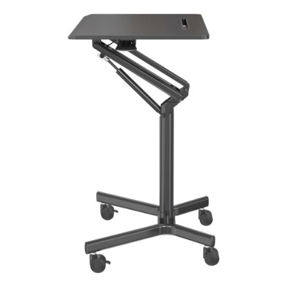 Picture of Realspace 28inW Mobile Sit-to-Stand Compact Desk/Laptop Cart Workstation, 28-3/4inH x 28inW x 22-1/16inD, Black