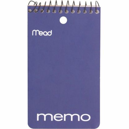 Picture of Mead Wirebound Memo Book, 3in x 5in, 60 Sheets, Assorted Colors