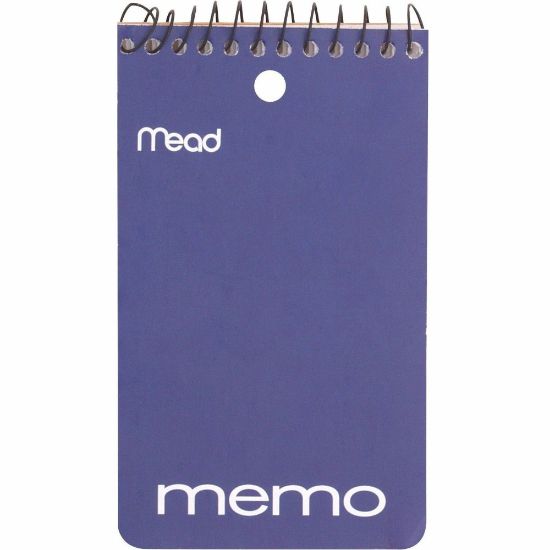 Picture of Mead Wirebound Memo Book, 3in x 5in, 60 Sheets, Assorted Colors