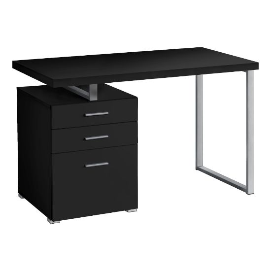 Picture of Monarch Specialties Melody 48inW Computer Desk, Black/Silver