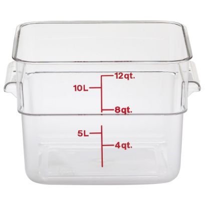 Picture of Cambro Camwear 12-Quart CamSquare Storage Containers, Clear, Set Of 6 Containers