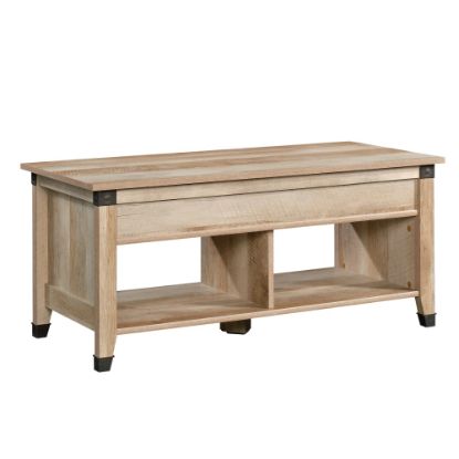 Picture of Sauder Carson Forge Lift-Top Coffee Table, Rectangular, Lintel Oak