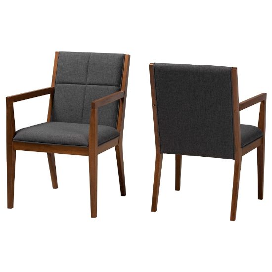 Picture of Baxton Studio Theresa Accent Chairs, Dark Gray, Set Of 2 Chairs