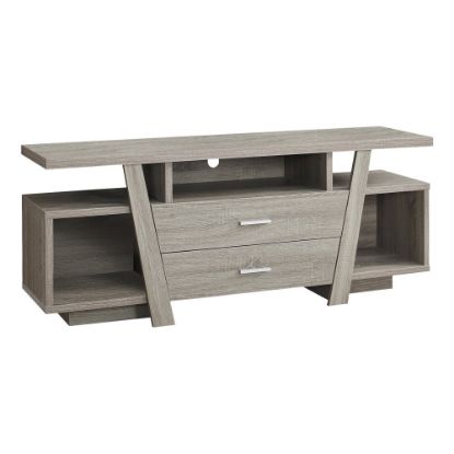 Picture of Monarch Specialties Madison TV Stand, 23-3/4inH x 60inW x 15-1/2inD, Dark Taupe