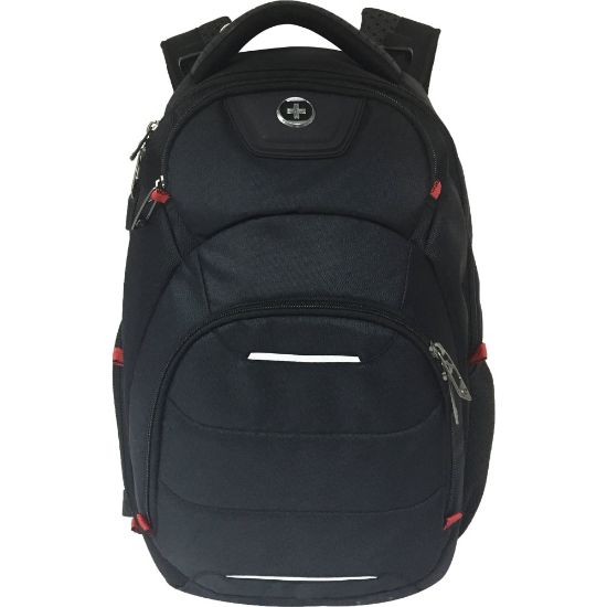 Picture of SwissDigital Neptune Massage Business Backpack With 16.1in Laptop Pocket, Black