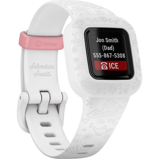 Picture of Garmin ve�vofit jr. 3 Smart Watch - Disney Princess - Silicone Band - Swimming, Health & Fitness, Tracking, Smartphone - Water Resistant - 164.04 ft Water Resistant