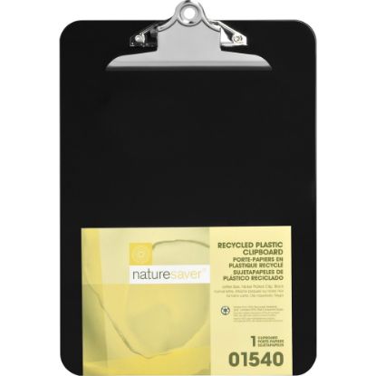 Picture of Nature Saver Plastic Clipboards, 8 1/2in x 12in, 100% Recycled, Black