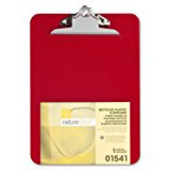 Picture of Nature Saver Plastic Clipboards, 9in x 12in, 100% Recycled, Red