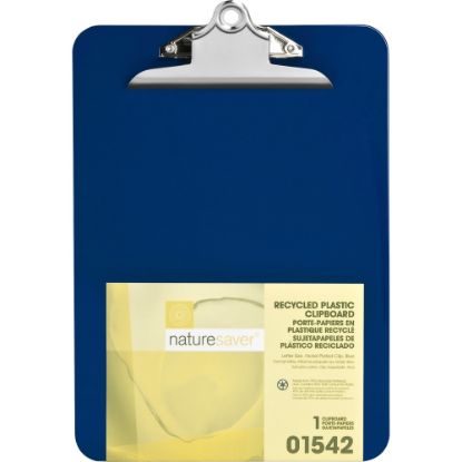 Picture of Nature Saver Plastic Clipboards, 8 1/2in x 12in, 100% Recycled, Blue