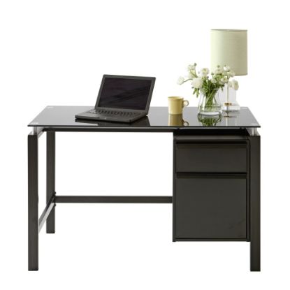 Picture of Realspace Lake Point 46inW Writing Desk, Black