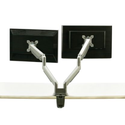 Picture of SKILCRAFT 34in Monitor Mounting Arm For 2 Displays, Silver Gray