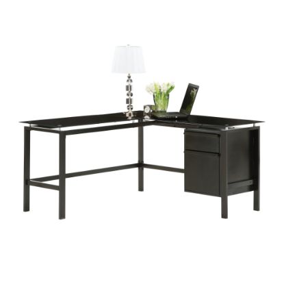 Picture of Realspace Lake Point 56inW L-Shaped Corner Desk With 56inW Return, Black