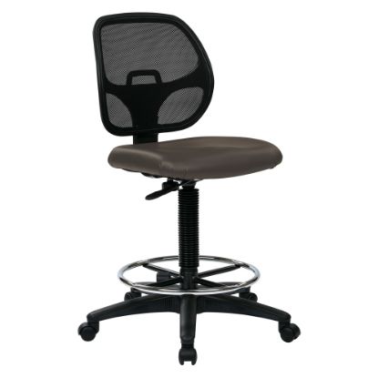 Picture of Office Star WorkSmart Deluxe Mid-Back Dillon Fabric Drafting Chair, Gray