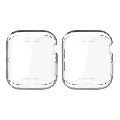 Picture of SUPCASE - Bumper for smart watch - thermoplastic polyurethane (TPU) - clear (pack of 2) - for Apple Watch (44 mm)