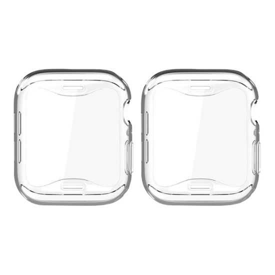 Picture of SUPCASE - Bumper for smart watch - thermoplastic polyurethane (TPU) - clear (pack of 2) - for Apple Watch (44 mm)