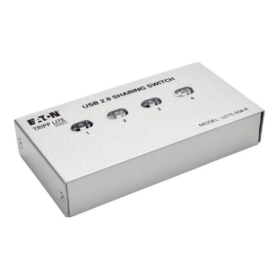 Picture of Eaton Tripp Lite series 4-Port USB 2.0 Hi-Speed Printer / Peripheral Sharing Switch - USB peripheral sharing switch - 4 x USB 2.0 - desktop