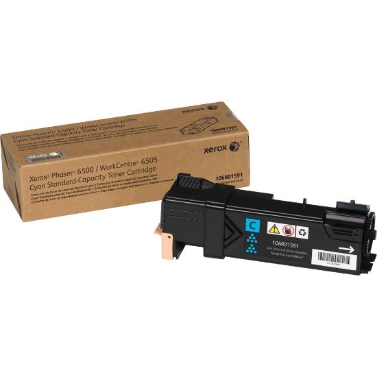 Picture of Xerox 6500 Cyan Toner Cartridge, 106R01591