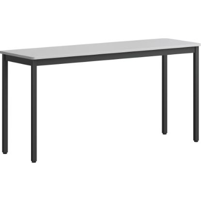 Picture of Lorell Melamine/Steel Utility Table, 30inH x 60inW x 18-1/8inD, Gray/Black