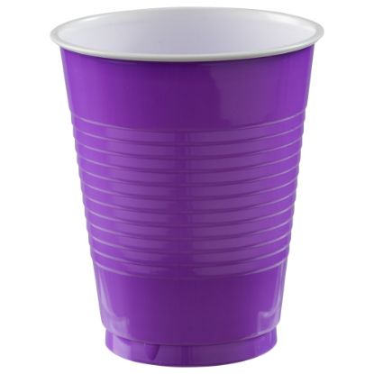 Picture of Amscan Plastic Cups, 18 Oz, New Purple, Set Of 150 Cups