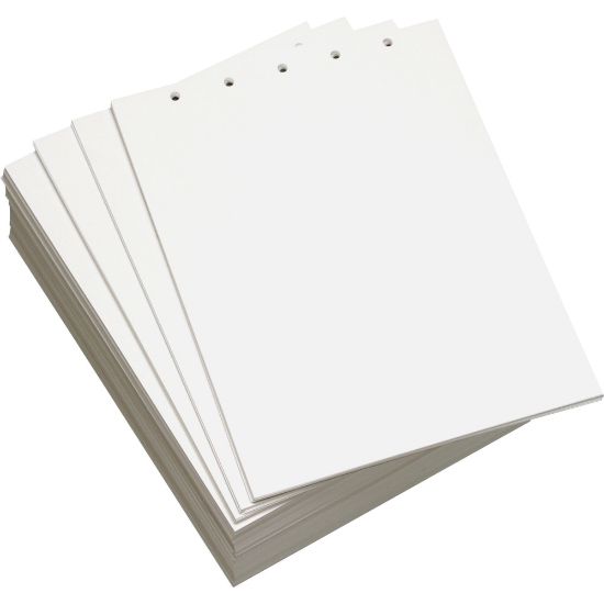 Picture of Lettermark Custom Cut Sheets, Letter Size (8 1/2in x 11in), 2500 Sheets Total, Prepunched Top, 5-Hole, 20 Lb, 500 Sheets Per Ream, Pack Of 5 Reams