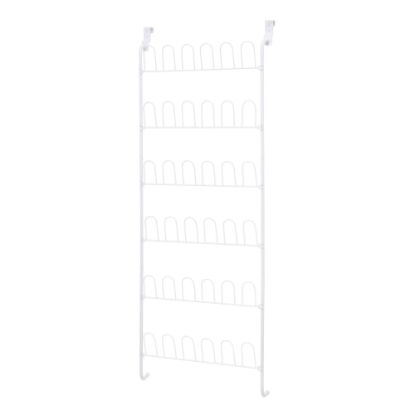 Picture of Honey-Can-Do 18-Pair Over-The-Door Shoe Rack, 63inH x 5 7/8inW x 22 3/8inD, White