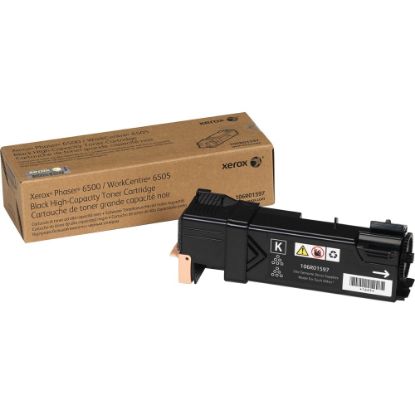 Picture of Xerox 6500 Black High Yield Toner Cartridge, 106R01597