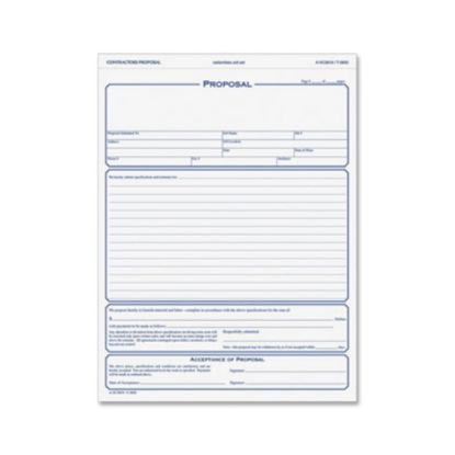 Picture of TOPS In Triplicate Proposal Form - 3 PartCarbonless Copy - 8 1/2in x 11in Sheet Size - White, Canary, Pink - Blue Print Color - 50 / Pack