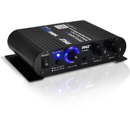 Picture of PyleHome Mini Blue PFA330BT Amplifier - 90 W RMS - 2 Channel - 20 Hz to 20 kHz - Bluetooth