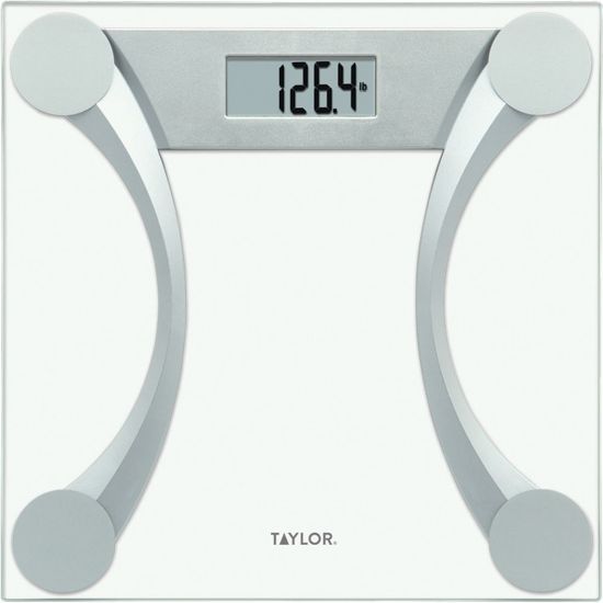 Picture of Taylor 76024192 Clear Glass Digital Scale - 400 lb - Clear