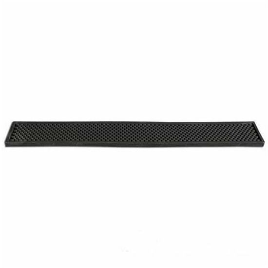 Picture of Bar Maid Rubber Bar Rail Mat, 3in x 24in, Black