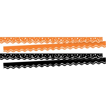 Picture of Barker Creek Double-Sided Scalloped Borders, 2-1/4in x 36in, Halloween, 13 Strips Per Pack, Set Of 2 Packs