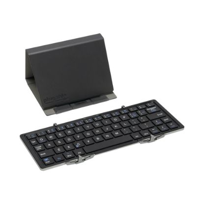 Picture of Plugable Foldable Bluetooth Keyboard Compatible with iPad, iPhones, Android, and Windows - Compact Multi-Device Keyboard, Wireless and Portable with Included Stand for iPad/iPhone (10 inches) - Replaced by BT-KEY3XL