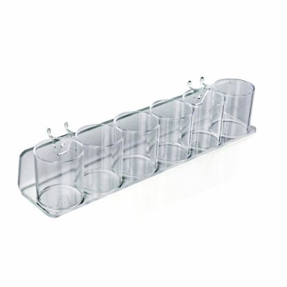 Picture of Azar Displays Cup Displays, 6-Cup, 2 5/8inH x 13 3/4inW x 2 3/4inD, Clear, Pack Of 2