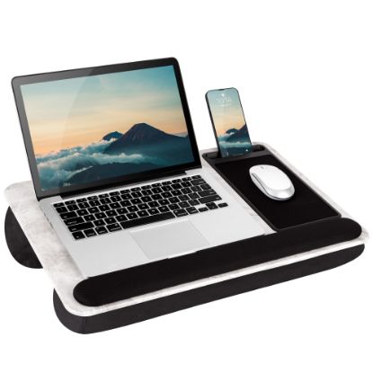 Picture of LapGear XL Deluxe Home Office Lap Desk, 21-1/8in x 14in x 2-5/8in, White Marble