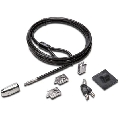 Picture of Kensington Desktop & Peripherals Locking Kit 2.0 - Keyed Lock - Black - Carbon Steel - 8 ft - For Desktop Computer