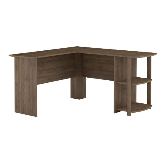 Picture of Ameriwood Home Dakota 51inW L-Shaped Computer Desk With Bookshelves, Rustic Oak